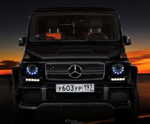 Laden Sie das Bild in den Galerie-Viewer, W463 G Wagen LED-Scheinwerfer in Schwarz Rechtslenkerfahrzeuge 2010+