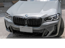 Carica l&#39;immagine nel visualizzatore di Gallery, BMW X3 G01 LCI Kidney grill Grilles Twin Bar Gloss Black M Performance from August 2021