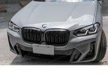 Charger l&#39;image dans la galerie, BMW X3 G01 LCI Kidney grill Grilles Twin Bar Gloss Black M Performance from August 2021