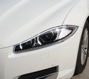 Chrome headlight frame surrounds for Jaguar XF 2011-2015