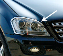 Carregar imagem no visualizador da galeria, W164 ML Chrome headlamp surrounds Bezel trims models until July 2008