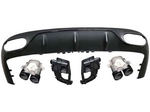 AMG E53 Diffuser & Exhaust Tailpipes Package C238 A238 Night Package Black OR Chrome AMG Style