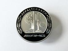 Load image into Gallery viewer, AMG flat bonnet badge Black and Chrome OEM Original