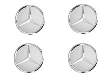Carregar imagem no visualizador da galeria, Mercedes alloy wheel centre caps Silver finish