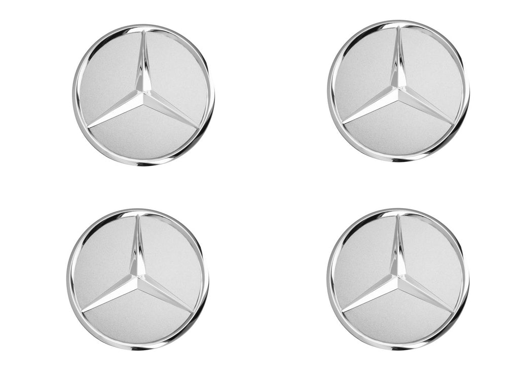 Nabenkappen für Mercedes-Leichtmetallfelgen in Silber