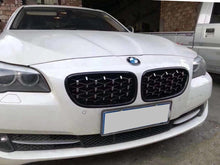 Load image into Gallery viewer, BMW 5 Series F10 F11 Saloon Touring Silver Diamond Kidney Grill Grilles