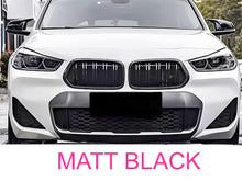 Load image into Gallery viewer, BMW X2 F39 Kidney Grill Grilles Matt Black Twin Bar M Performance