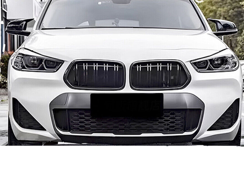 BMW X2 F39 Kidney Grill Grilles Matt Black Twin Bar M Performance