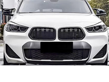 Cargar imagen en el visor de la galería, BMW X2 F39 Kidney Grill Grilles Matt Black Twin Bar M Performance