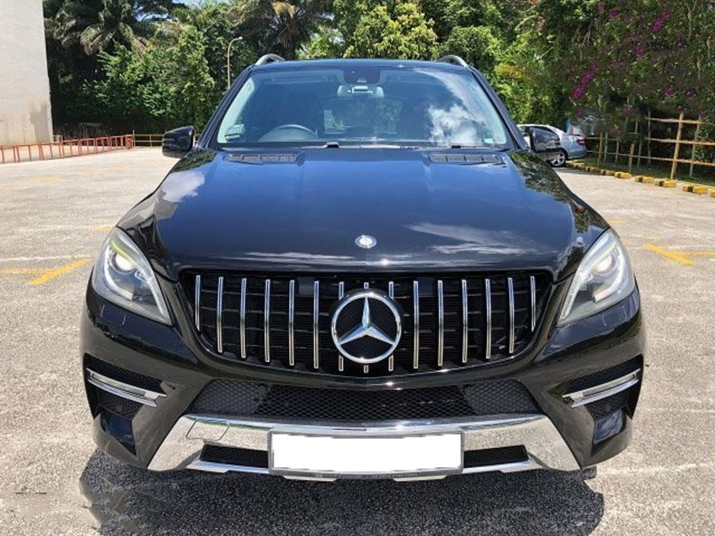 Mercedes ML W166 Panamericana Grille Chrome and Black 2012 - 2015