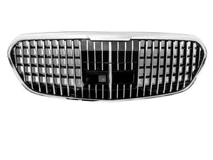 Mercedes S Class W223 AMG Sport Maybach Style grill grille Chrome and Gloss Black