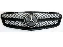 Charger l&#39;image dans la galerie, Mercedes C Class W204 C63 Style Grille Matt Black with Separate Top Frame Bar