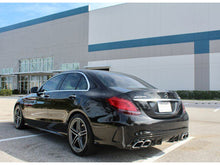 Carregar imagem no visualizador da galeria, AMG C63 Facelift Diffuser &amp; Exhaust Tailpipes Package W205 S205 Night Package Black OR Chrome High Quality aftermarket