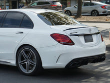 Carica l&#39;immagine nel visualizzatore di Gallery, AMG C63 Facelift Diffuser &amp; Exhaust Tailpipes Package W205 S205 Night Package Black OR Chrome High Quality aftermarket