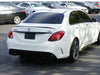 AMG C63 Facelift Diffuser & Exhaust Tailpipes Package W205 S205 Night Package Black OR Chrome High Quality aftermarket