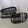 BMW 5 Series F10 F11 Saloon Touring Kidney Grill Grilles Twin Bar M Style Gloss Black