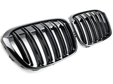 Carregar imagem no visualizador da galeria, BMW X1 F48 Kidney grill Grilles Gloss Black Twin Bar M Sport until 2019