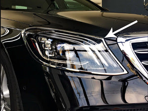 W222 S Class Chrome headlamp surrounds Set - Facelift models from 2017 onwards