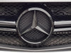 Glänzend schwarzes Mercedes-Stern-Emblem