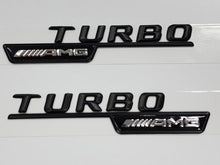 Carregar imagem no visualizador da galeria, Turbo AMG Badge for Wings Satin Black Set of 2pcs