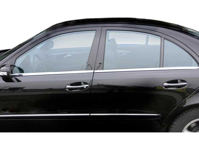 Mercedes W211 E Class Saloon Sedan Limo Chrome Window Trims Stainless Steel