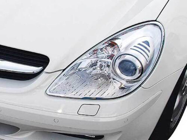 Mercedes R171 SLK Matt Chrome Bezel trims for headlamps headlights