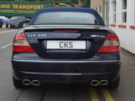 W209 CLK Cabriolet Quad tailpipe exhaust