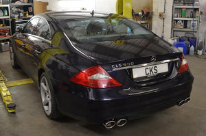 CKS W219 CLS Sport Quad Tailpipe Exhaust with 4 x AMG Style Oval tailpipes