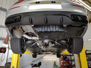 AMG C63 Coupe Cabriolet Rear Diffuser Night Package & Chrome or Black Tailpipes