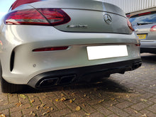 Load image into Gallery viewer, AMG C63 Coupe Cabriolet Rear Diffuser Night Package &amp; Chrome or Black Tailpipes