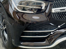 Load image into Gallery viewer, Mercedes GLC Chrome Front Bumper Fins X253 SUV C253 Coupe AMG Line JUNE 2019+