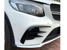 Cargar imagen en el visor de la galería, Mercedes GLC Front Bumper Aero Flics Canard Set Gloss Black GLC X253 SUV C253 Coupe AMG Line