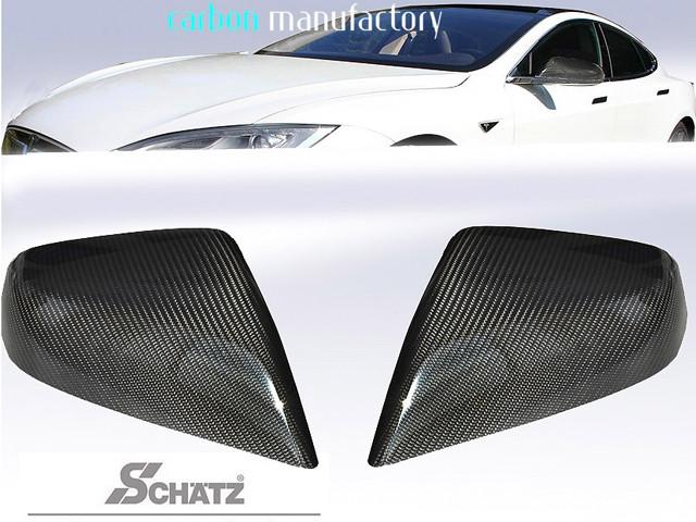 Carbon-Spiegelabdeckungen Hochglanz Tesla S ab 06/2012
