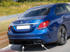 AMG C63 S Facelift Diffuser & Exhaust Tailpipes Package W205 S205 Night Package Black OR Chrome - AMG Style