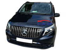 Load image into Gallery viewer, Mercedes W447 Vito Panamericana GT GTS Grille Gloss Black with Chrome Bars From June 2019