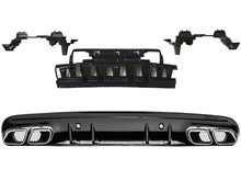 Cargar imagen en el visor de la galería, AMG C63 S Facelift Diffuser &amp; Exhaust Tailpipes Package W205 S205 Night Package Black OR Chrome - AMG Style