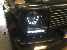 Cargar imagen en el visor de la galería, W463 G Wagen LED Headlamps in Black Right Hand Drive Vehicles 1986-2009