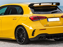 Load image into Gallery viewer, Mercedes A Class W177 AMG Rear Aero Kit Fins Flics Gloss Black Night Package from 2018