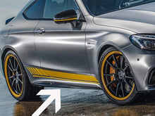 画像をギャラリービューアに読み込む, AMG C63 S Edition 1 Coupe Cabriolet Side Sill Trim Panels Gloss Black