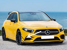 Load image into Gallery viewer, Mercedes A Class W177 A35 Front Canards Set Gloss Black Night Package AMG Style