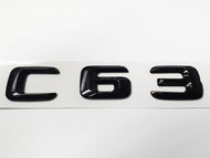 C63 Gloss Black Trunk Lid Badge Emblem