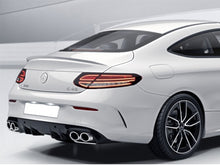 Carica l&#39;immagine nel visualizzatore di Gallery, AMG C43 Facelift Diffuser &amp; Exhaust Tailpipes Package C205 A205 Night Package Black OR Chrome