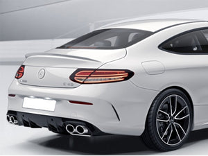 AMG C43 Facelift Diffuser & Exhaust Tailpipes Package C205 A205 Night Package Black OR Chrome - High quality aftermarket