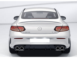 AMG C43 Facelift Diffuser & Exhaust Tailpipes Package C205 A205 Night Package Black OR Chrome - High quality aftermarket