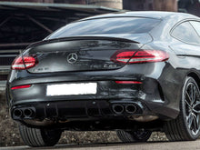 Cargar imagen en el visor de la galería, AMG C43 Facelift Diffuser &amp; Exhaust Tailpipes Package C205 A205 Night Package Black OR Chrome - High quality aftermarket