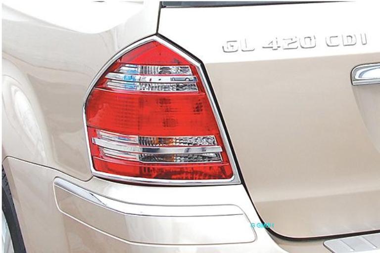 Mercedes X164 GL Chrome tail lamp surrounds Set