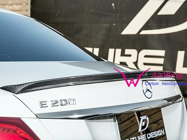 W213 E Class Saloon Sedan Limo Carbon Fibre Boot Trunk Lid Spoiler AMG Style