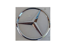 Charger l&#39;image dans la galerie, Mercedes Benz Chrome Star emblem 85mm - easy fit via pre-applied adhesive tape - SOLD AS 1PC