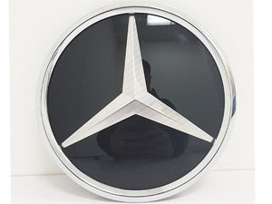 Distronic-Emblem Schwarz mit Chrome Star &amp; Chrome Surround