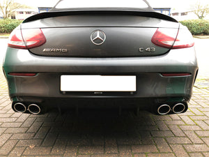 AMG C43 Facelift Diffuser & Exhaust Tailpipes Package C205 A205 Night Package Black OR Chrome - High quality aftermarket